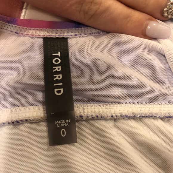 NWT TORRID TIE-DYE MULTICOLOR WIRELESS LONG SWIM DRESS WITH BRIEF - Large / 12 - Picture 7 of 9